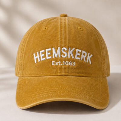 Heemskerk Since 1063 | Cap Vintage Mustard | Geborduurd