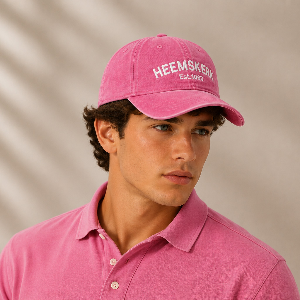 Heemskerk Since 1063 | Cap Vintage Pink | Geborduurd - Afbeelding 2