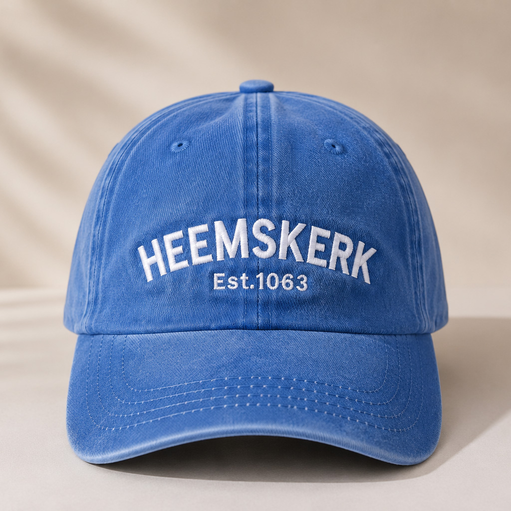 Heemskerk Since 1063 | Cap Vintage Royal Blue | Geborduurd