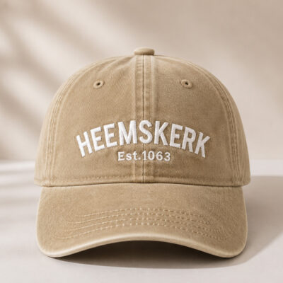 Heemskerk Since 1063 | Cap Vintage Sand | Geborduurd