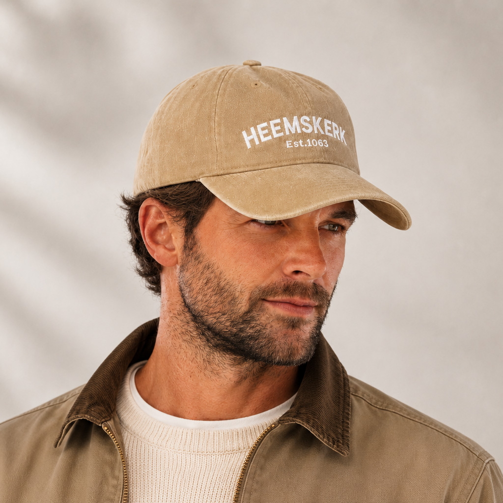 Heemskerk Since 1063 | Cap Vintage Sand | Geborduurd - Afbeelding 2
